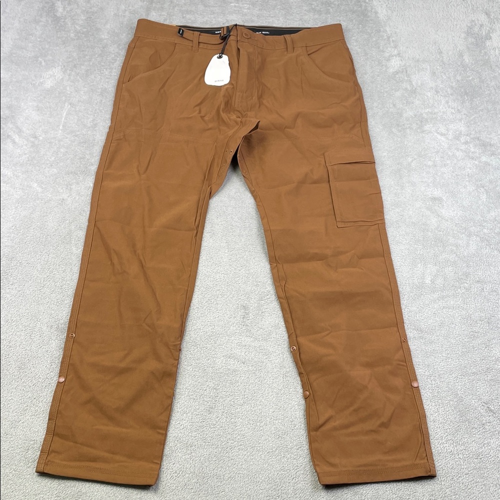 NEW Prana 36/32 Stretch Zion Slim Pant II Men's Sepia Brown Hiking Outdoors